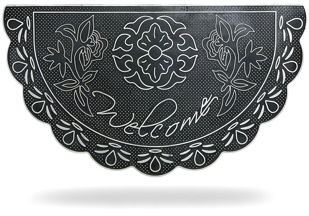 NICJAK Shoe Mat, Rubber Welcome Mat for Entryway, Indoor & Outdoor Non-Slip Waterproof Door Mat, 16 x 28 Inch