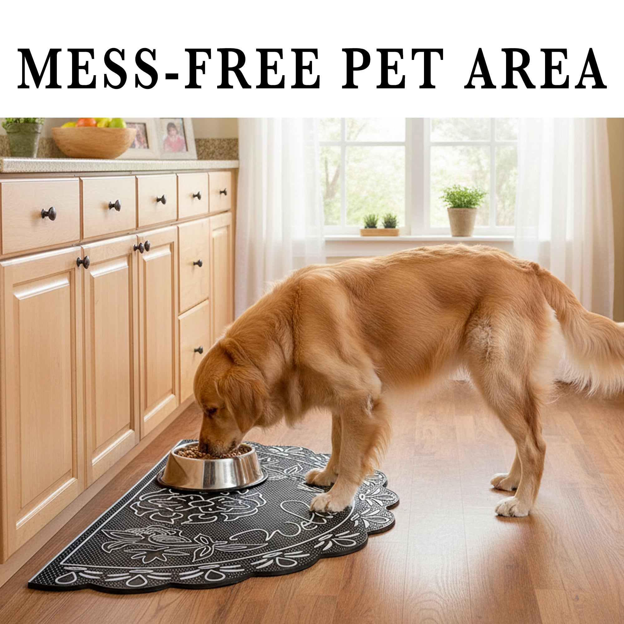 NICJAK Shoe Mat, Rubber Welcome Mat for Entryway, Indoor & Outdoor Non-Slip Waterproof Door Mat, 16 x 28 Inch